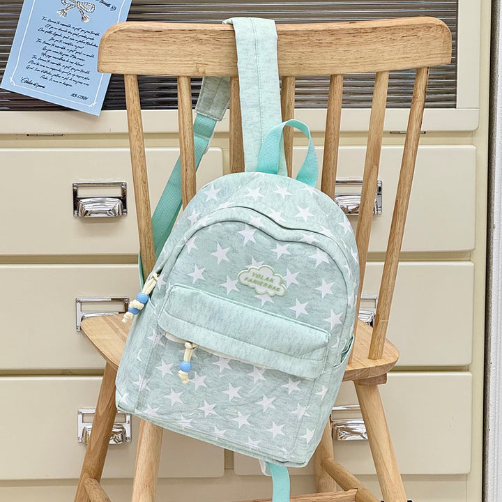 Transparent Window Star-Print Backpack Kalsten