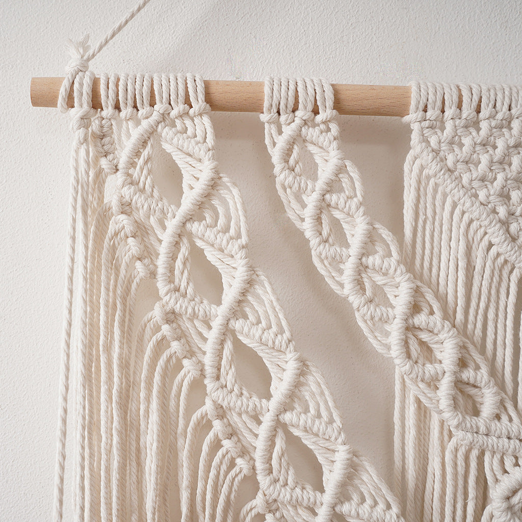 Macrame Wall Shelf Organizer with Bohemian Design Kalsten