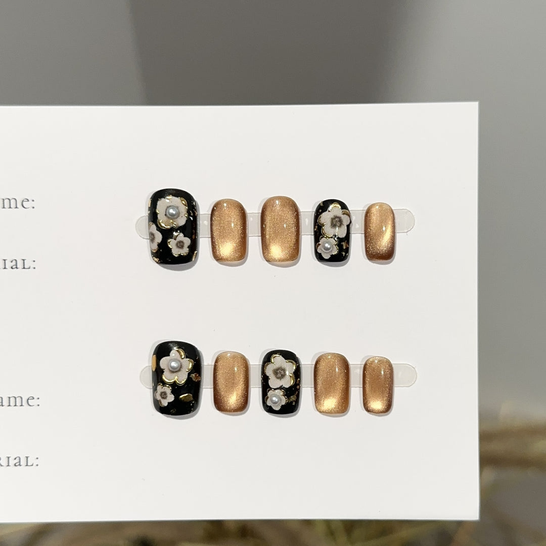 Floral Design Press-On Nails