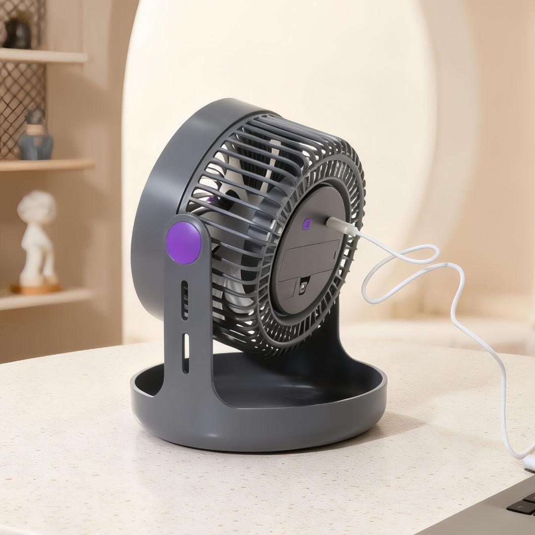 Ladies Portable Table Fan with Adjustable Head and USB Port Kalsten