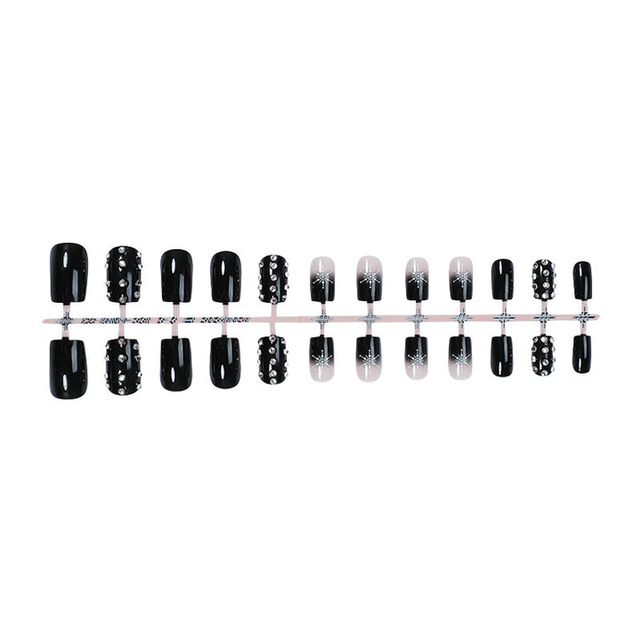 Glamorous artificial nail set with decorative rhinestone and star motifs Kalsten