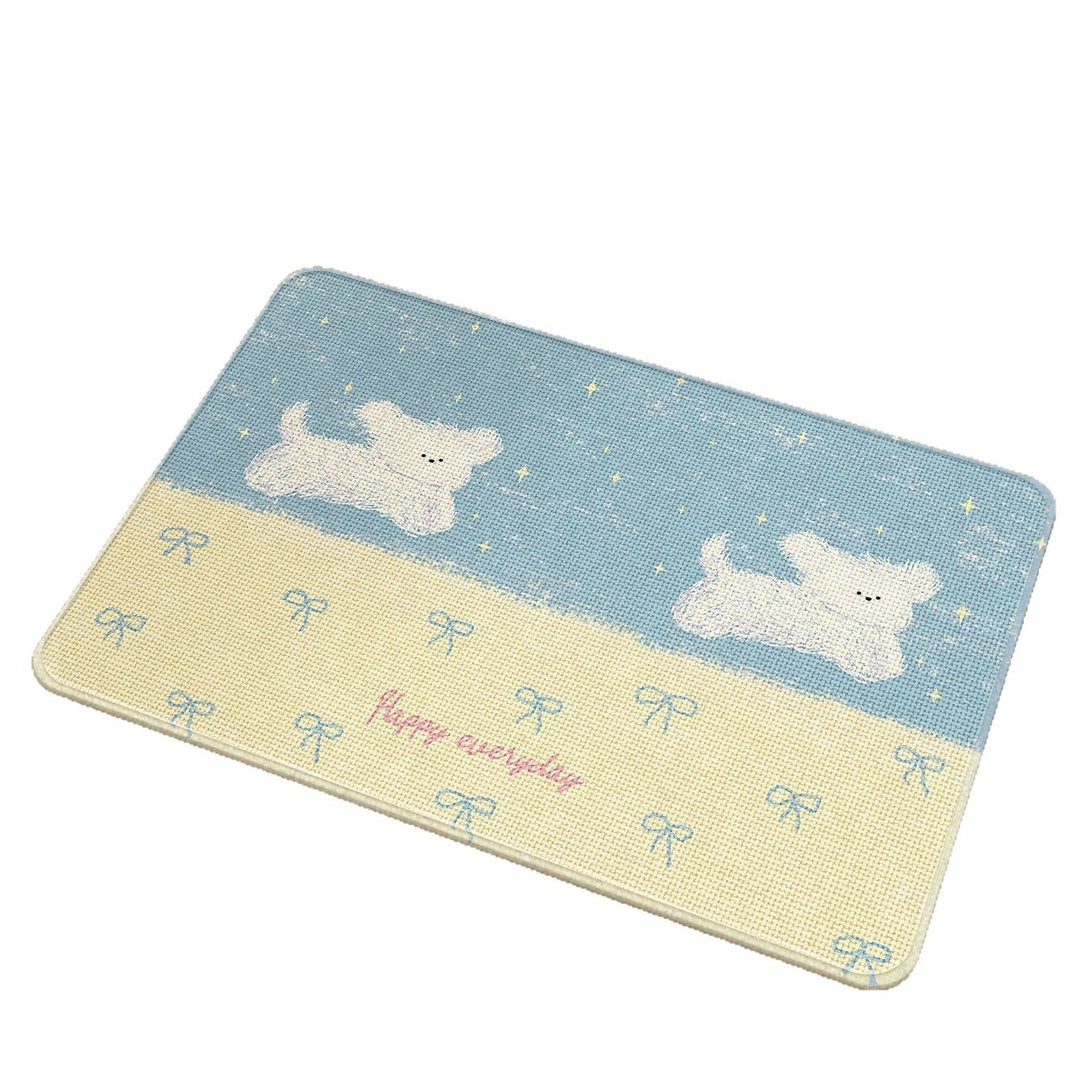 Floral Themed Bathroom Rug Kalsten