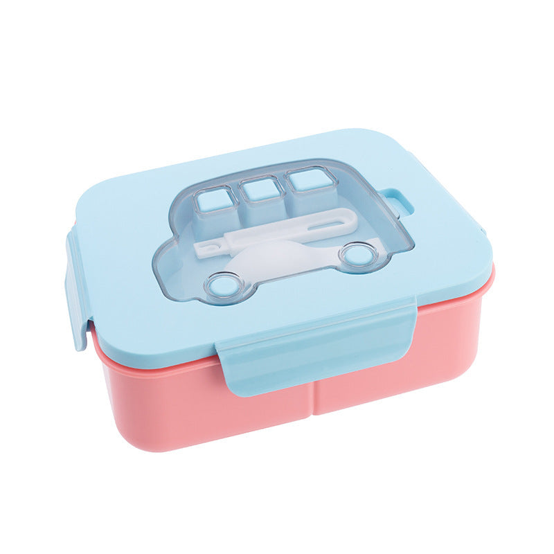 Multi-Functional Bento Lunch Box with Compartments and Utensils