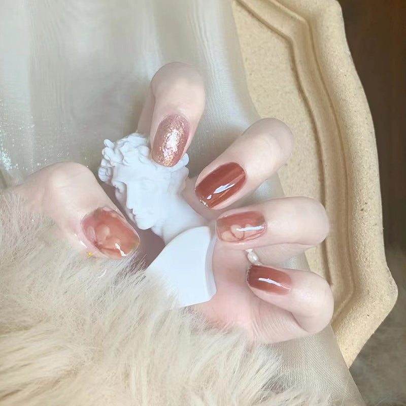 Artistic Floral Press-On Nail Design  1791804034