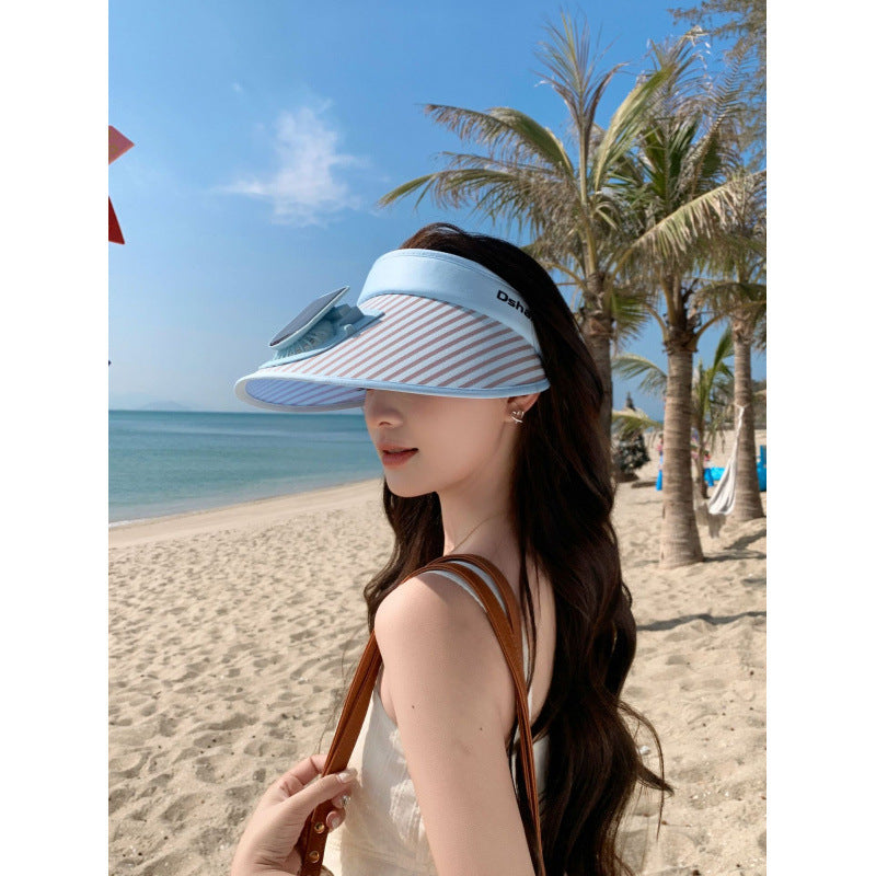 ’s sun protection visor with integrated solar panel, wide brim and adjustable headband Kalsten