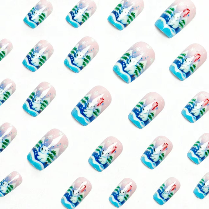 Holiday-Themed 3D Polar Bear Nail Art Kalsten