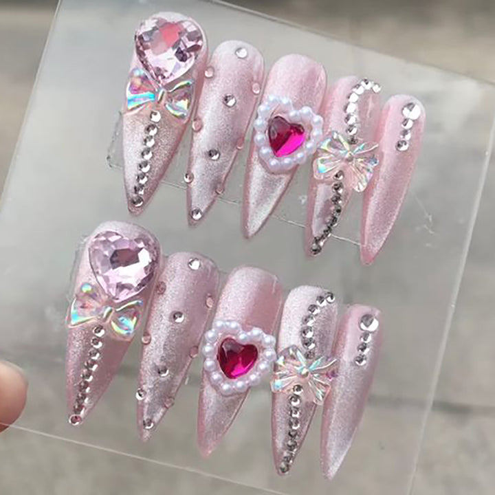Decorative Stiletto Press-On Nails Kalsten