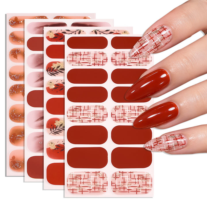 Floral Design Nail Art Wraps