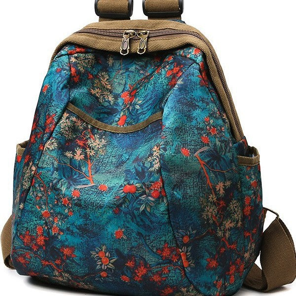 Floral Patterned Lightweight Backpack Kalsten