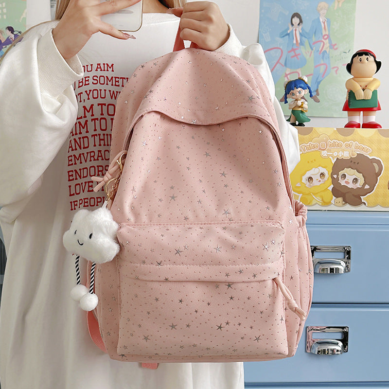 Fashionable backpack with sparkling star motif Kalsten