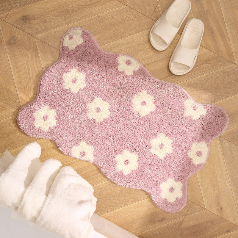 Floral Shaped Plush Bath Mat