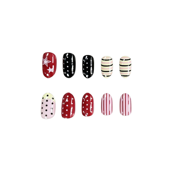 Artistic Multi-Pattern Nail Art Kalsten