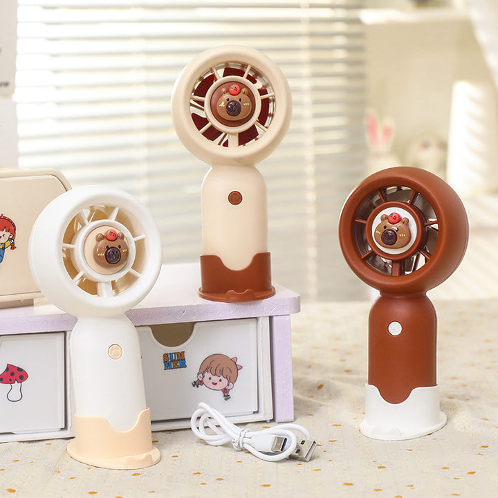 Women's Portable Mini Fan with Cute Bear Design Kalsten