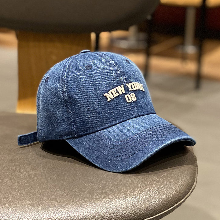 Men's Distressed Denim Style Baseball Cap Kalsten