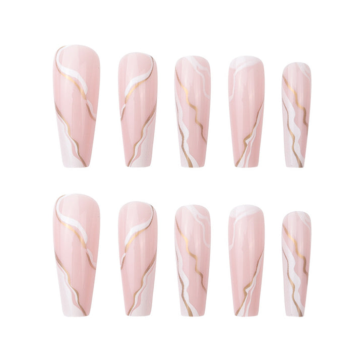 Elegant Marble Design Press-On Nails Kalsten