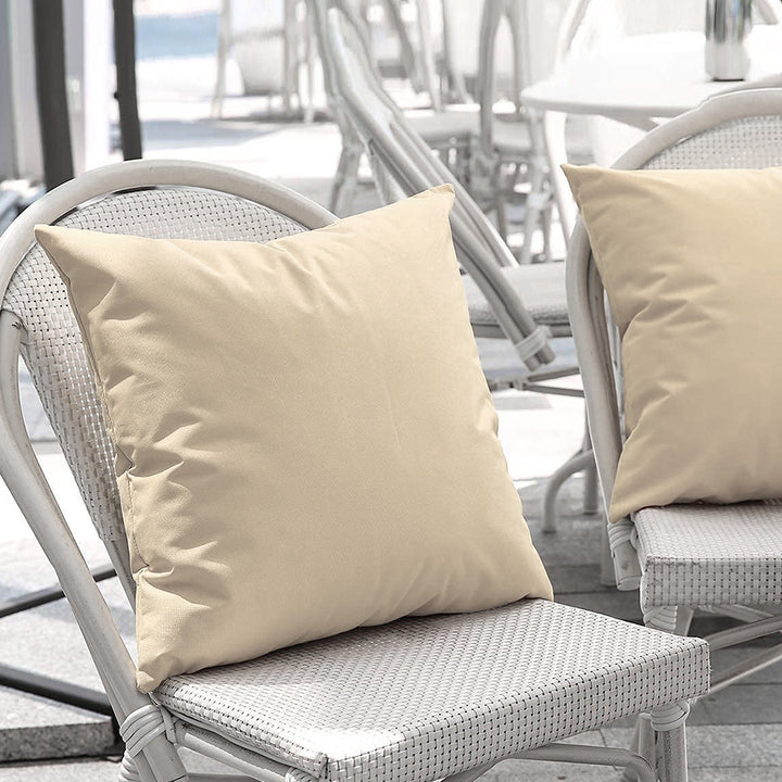 Outdoor Water-Resistant Square Throw Pillow Insert with Plush Polyester Fill