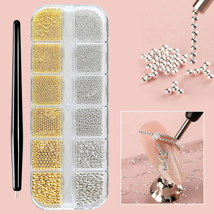 Decorative Nail Art Beads Set