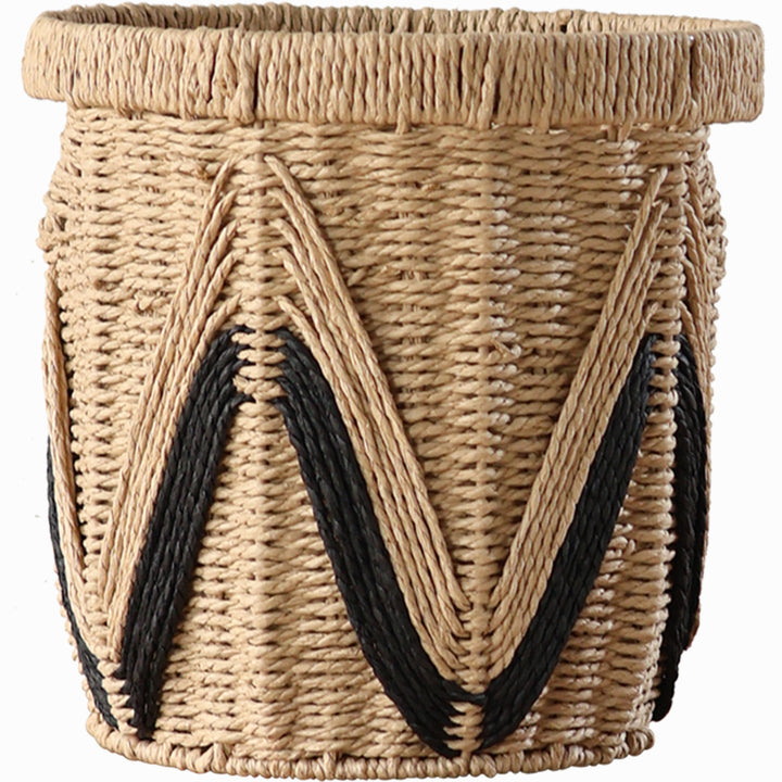 Decorative basket with graphic pattern Kalsten