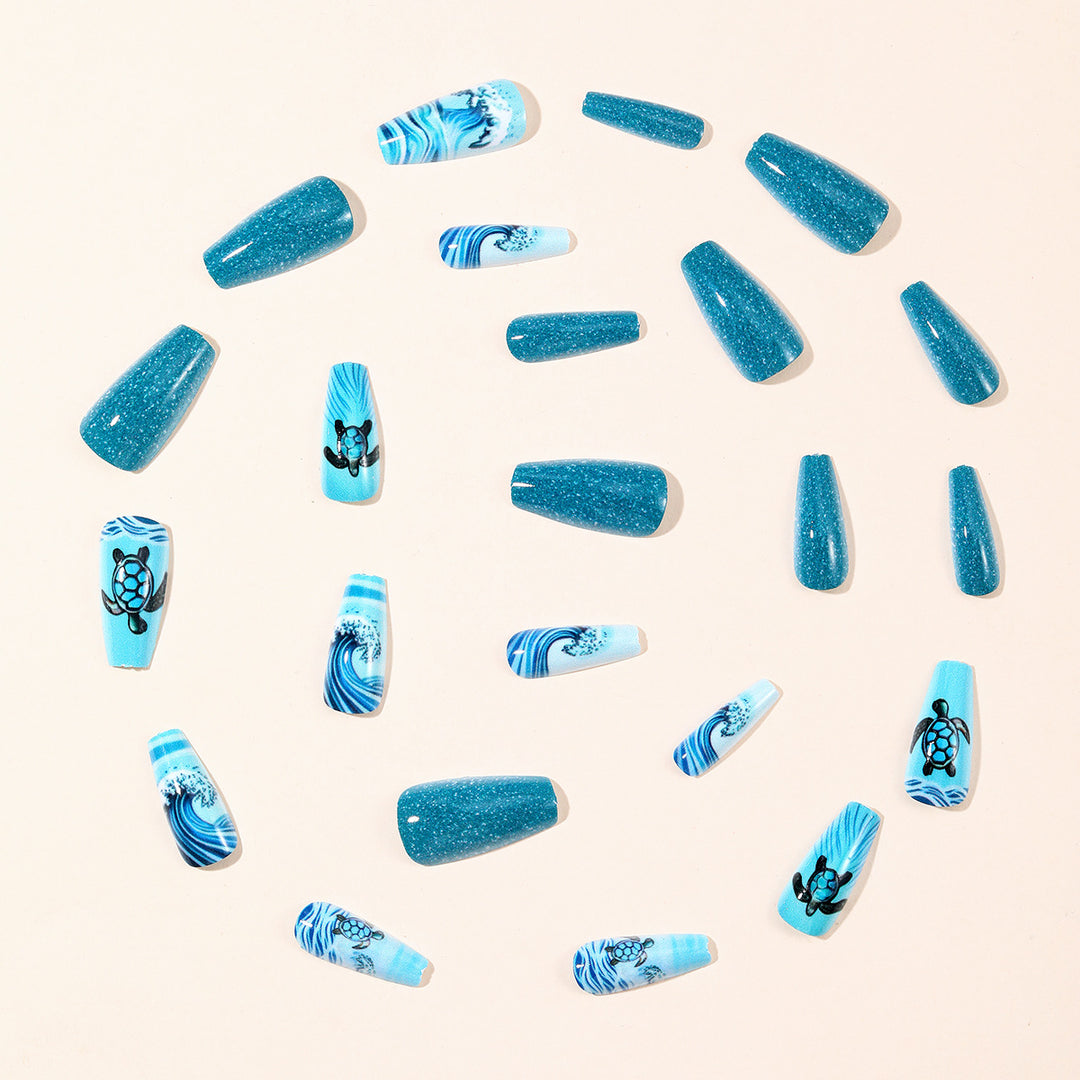 Artistic Ocean-Inspired Nail Art Extensions Kalsten