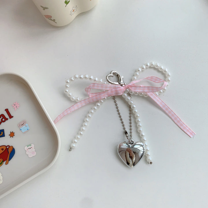 Chic Pearl Heart Keychain Kalsten