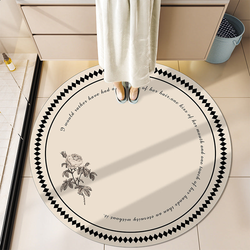 Round Motivational Bath Mat