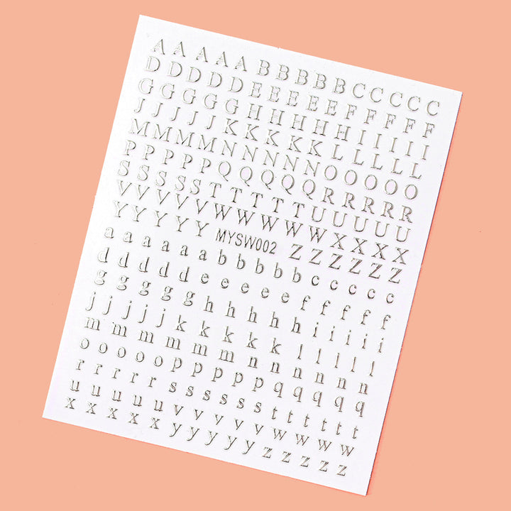 Decorative Alphabet Nail Art Stickers