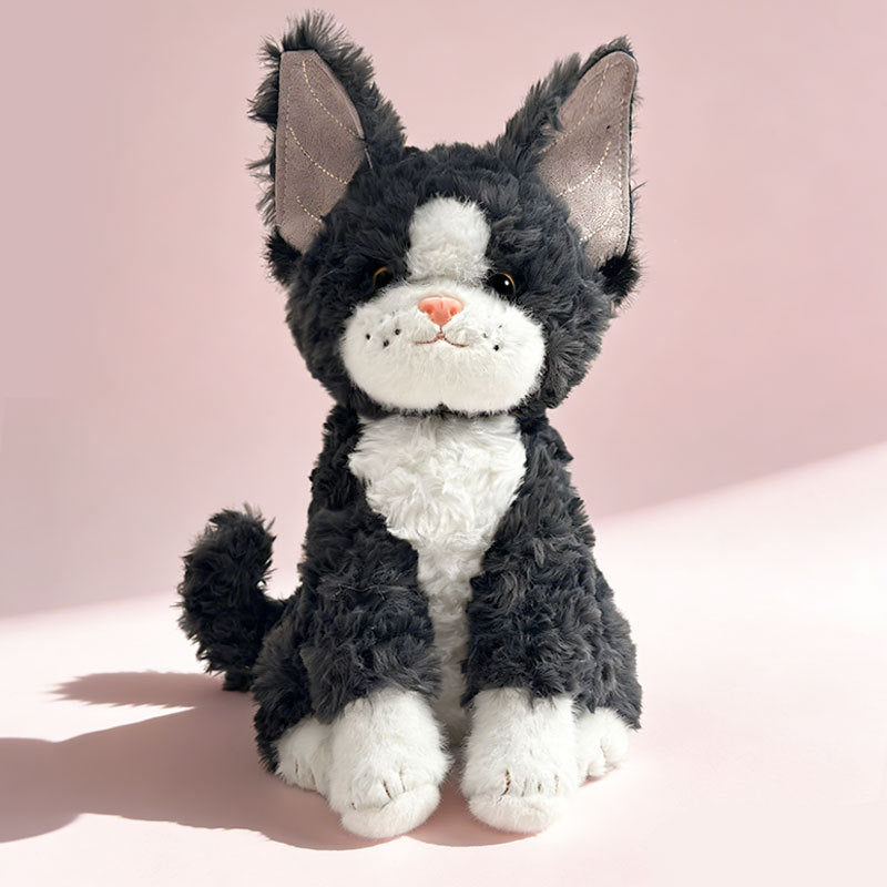 Plush Sitting Tuxedo Cat Collectible Cuddle Toy Kalsten