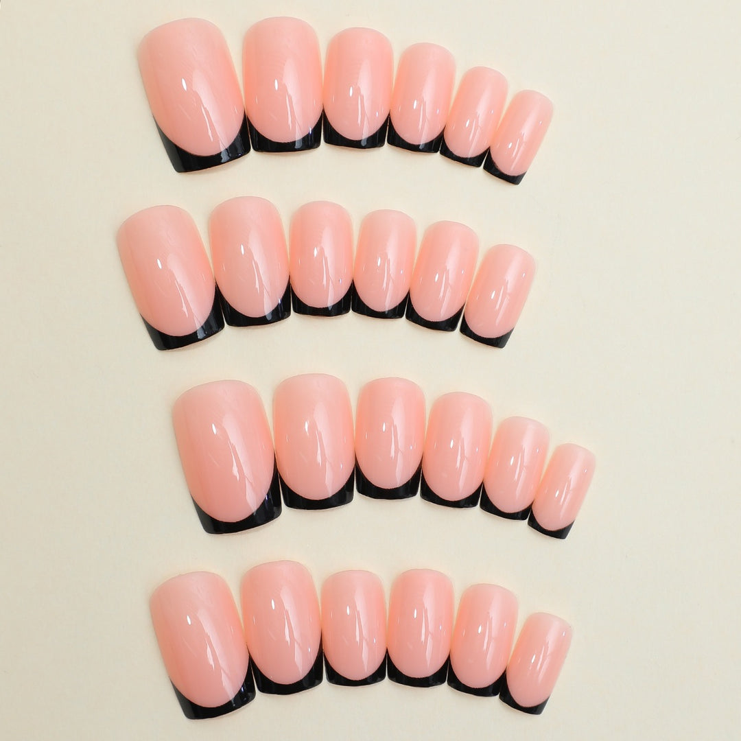 Art Nail Set with Elegant French Tip Design Kalsten