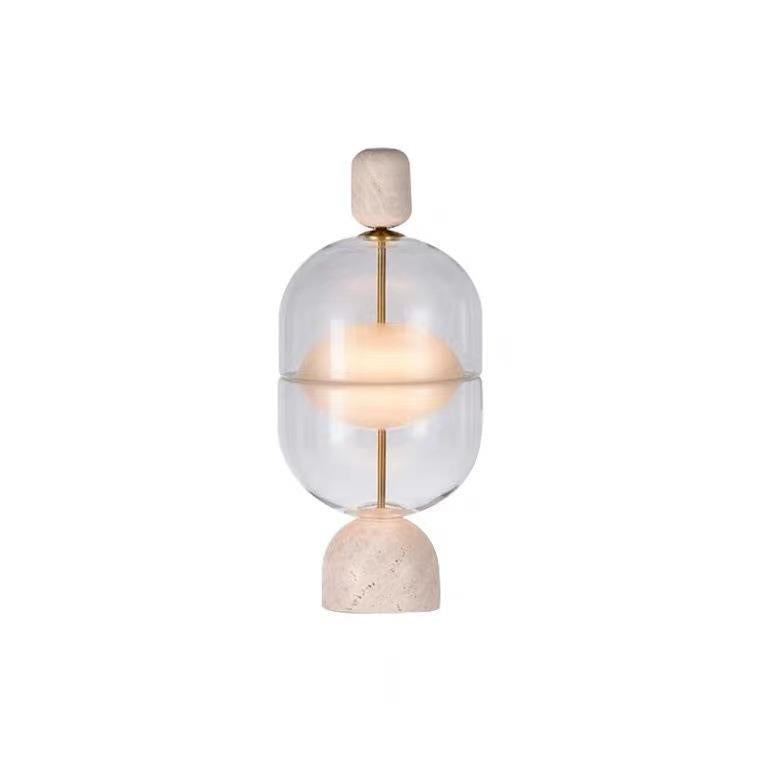 Minimalist Glass and Metal Floor Lamp