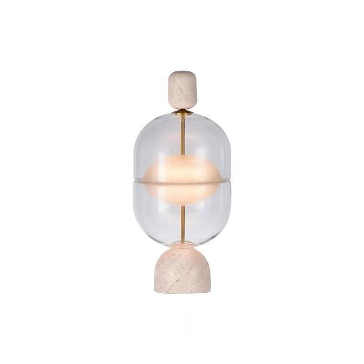 Minimalist Glass and Metal Floor Lamp