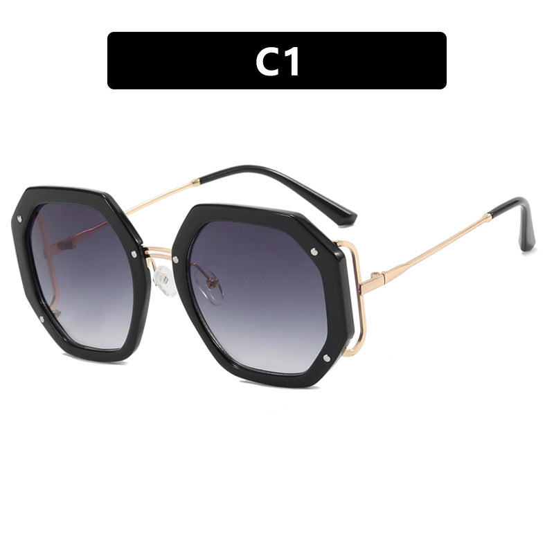 Ladies stylish octagonal sunglasses with UV protection and elegant frame Kalsten