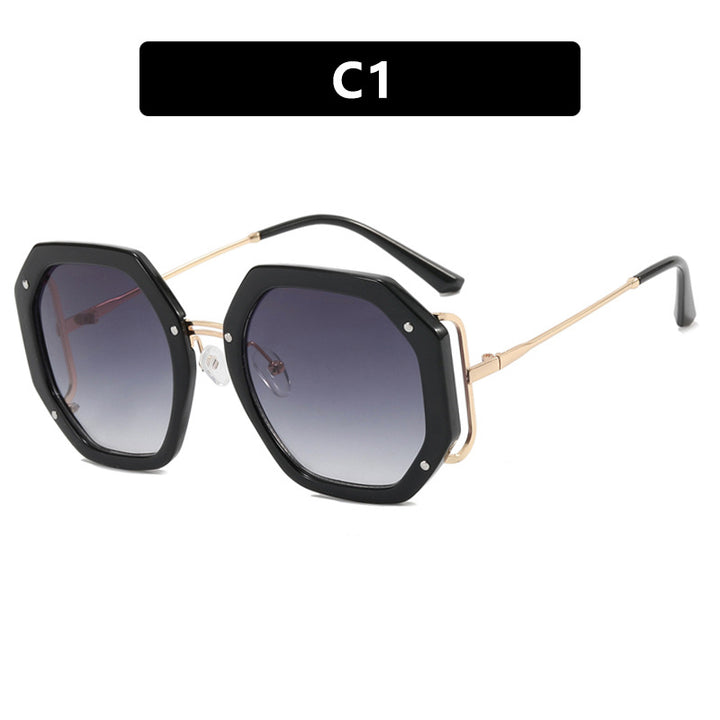 Ladies stylish octagonal sunglasses with UV protection and elegant frame Kalsten