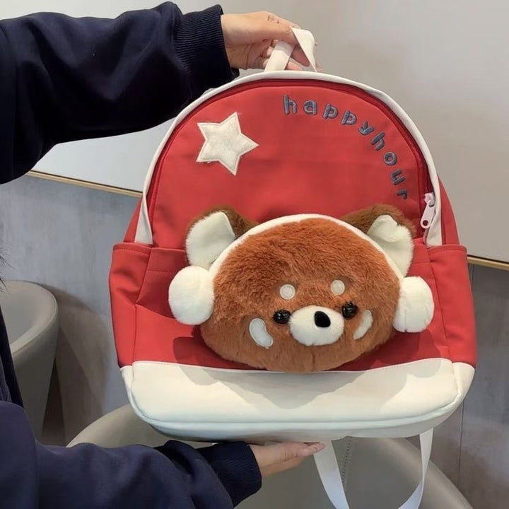 Backpack with Cute Plush Toy and Charming Design Kalsten