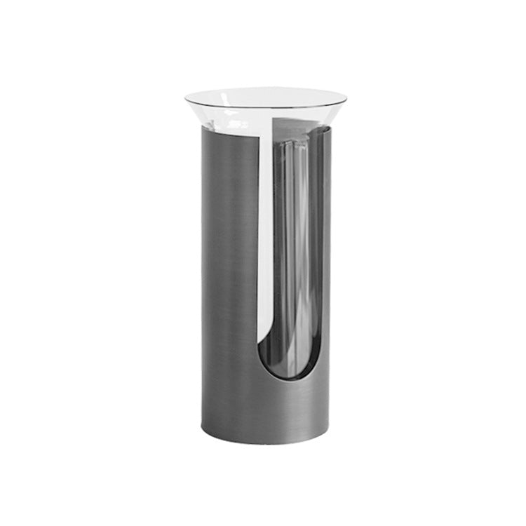 Artistic Modern Glass and Metal Vase