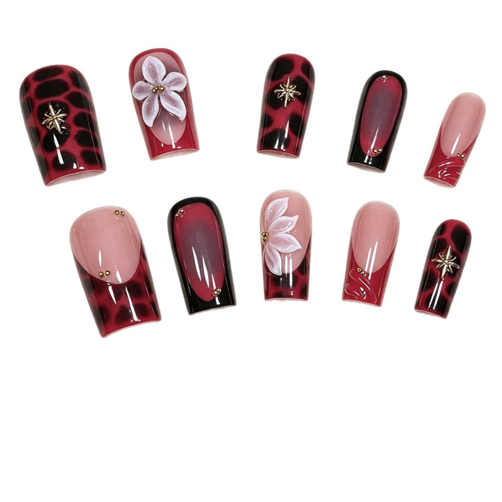 Artistic Patterned Press-On Nail Extensions Kalsten