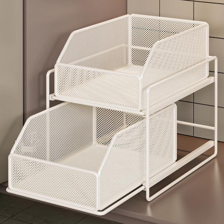 Vertical Mesh Under-Sink Pull-Out Storage Organizer Tower