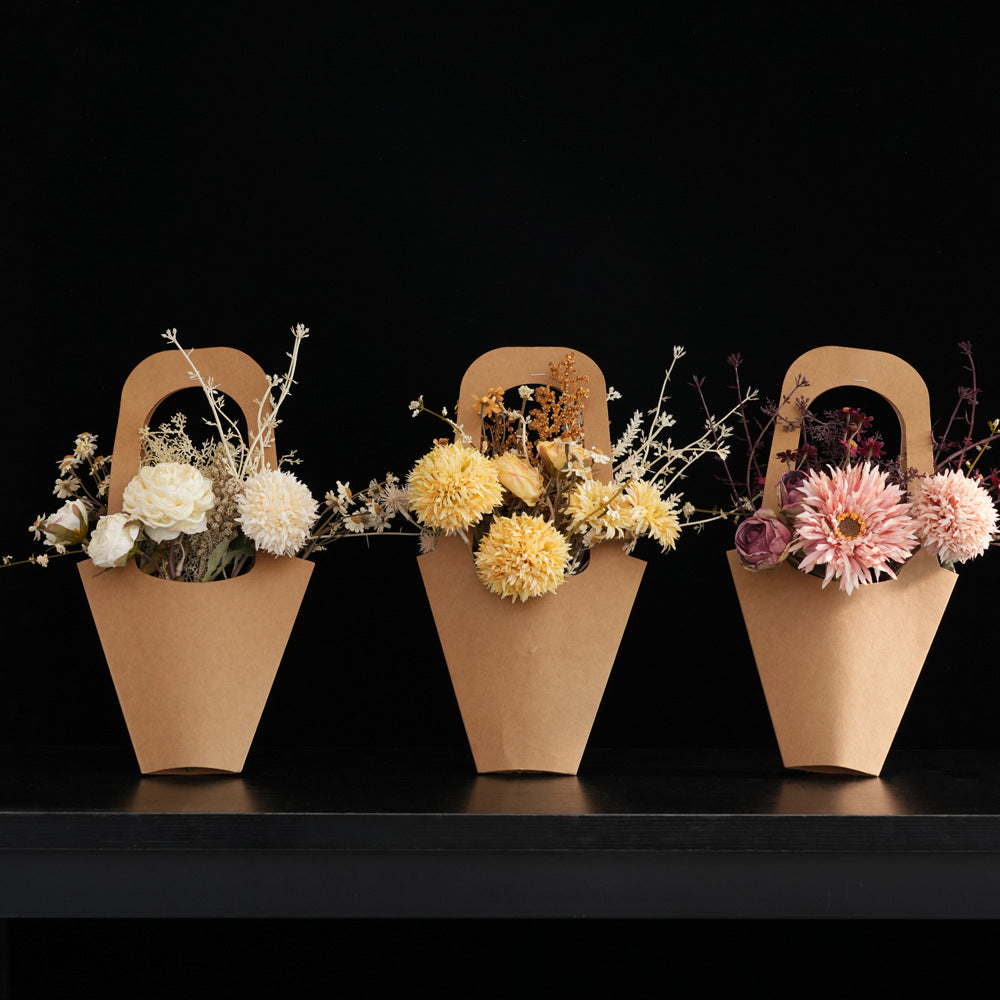 Dried Floral Arrangement in Eco-Friendly Packaging