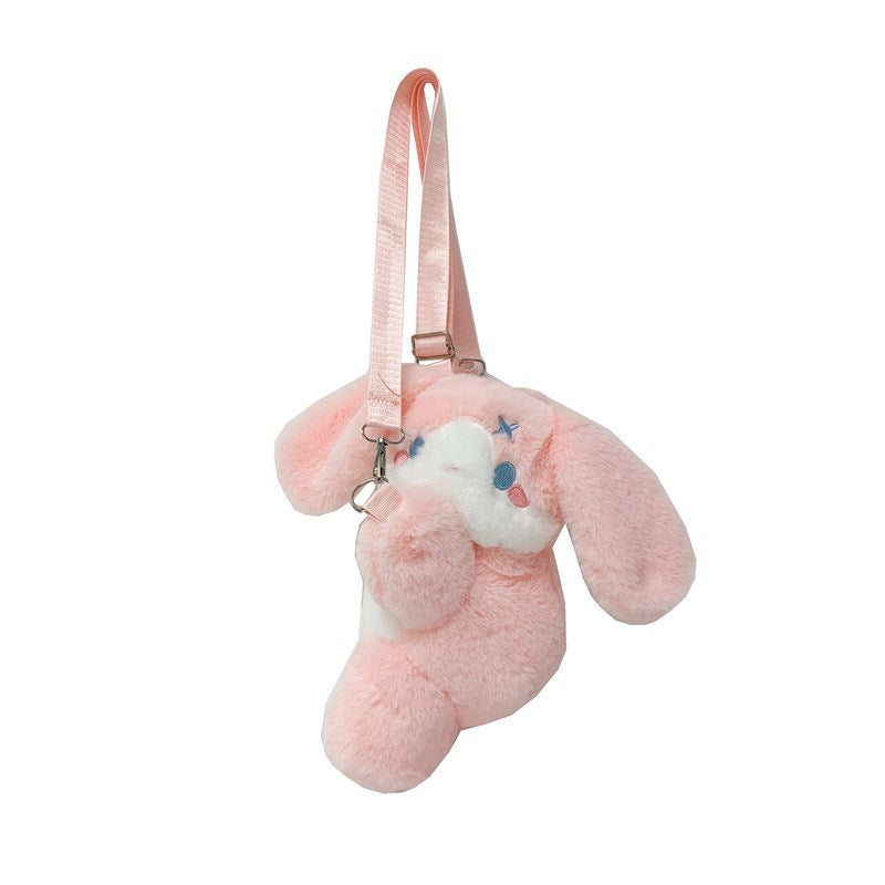Plush Bunny-Themed Crossbody Bag