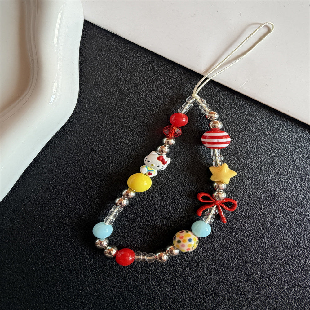 Playful Beaded Charm Phone Lanyard Kalsten 1790135330