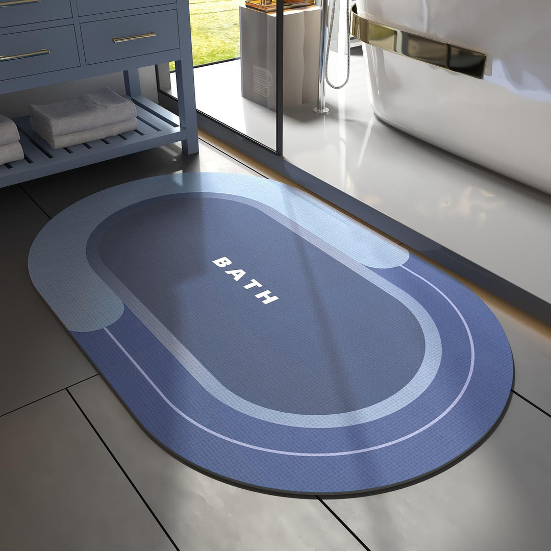 Modern Rectangular Non-Slip Bath Mat Kalsten