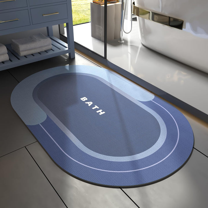 Modern Rectangular Non-Slip Bath Mat Kalsten