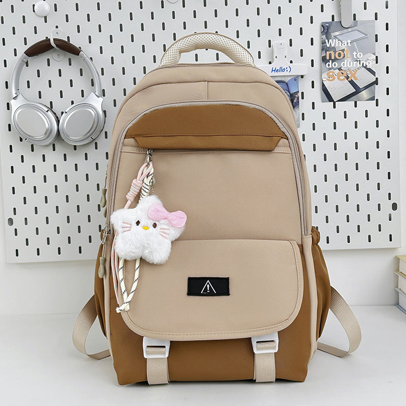 Stylish Multi-Functional Backpack with Plush Keychain Kalsten