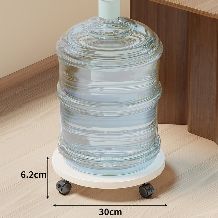 Rolling Wooden Water Jug Dolly with Swivel Casters and Low-Profile Platform