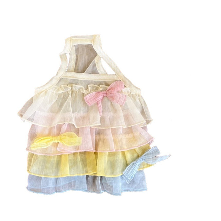Layered Sheer Tulle Harness Tutu Skirt with Satin  Accent