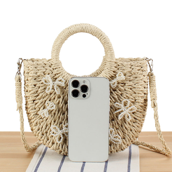 Basket bag with floral designs Kalsten