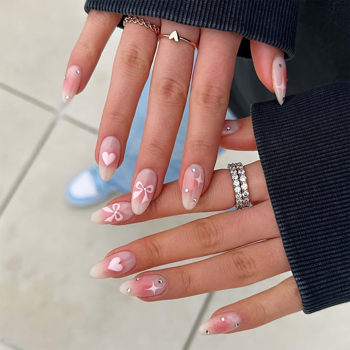 Artificial Nail Set with Romantic Design Kalsten