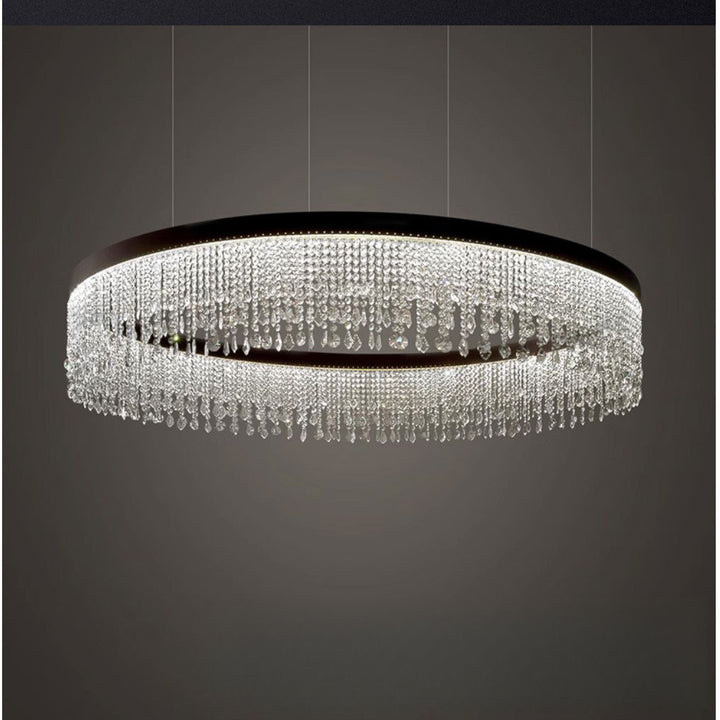 Contemporary Crystal Pendant Chandelier