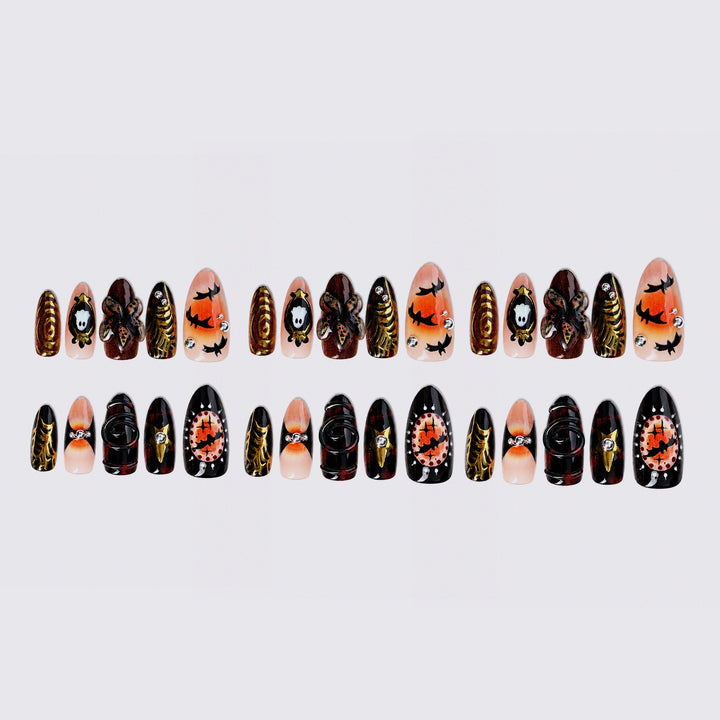 Creative nail art set with spooky Halloween motifs Kalsten