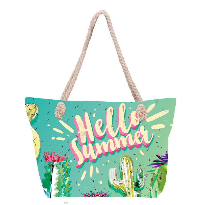 Beach bag with stylish flower design Kalsten