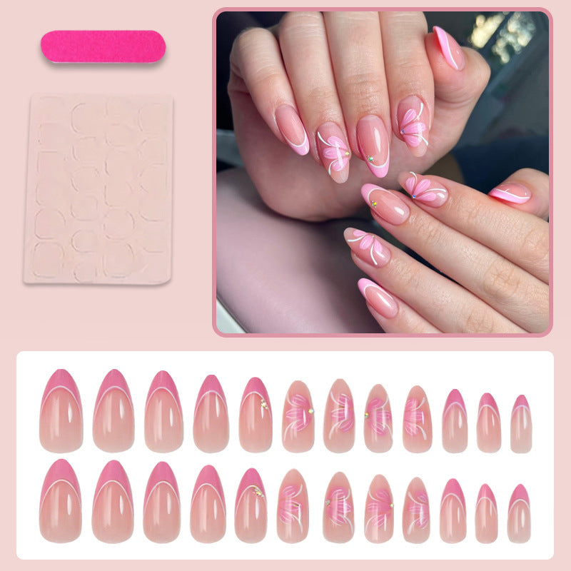 Artificial nail set with loving heart and star motifs Kalsten